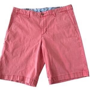 Tommy Bahama Mens Size 34 Washed Red Pink Casual Chino Shorts Preppy